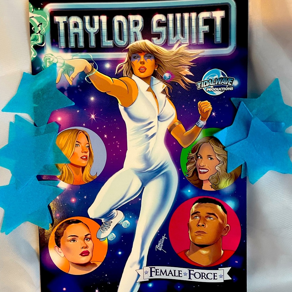 Female Force Taylor Swift Comic Book SWIFTIES DAZZLER Homage Variant w confetti